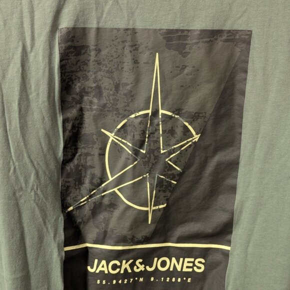 Jack & Jones Men's Green T-Shirt - Picture 4 of 6